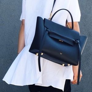 Celine mini belt bag in grained calf leather.